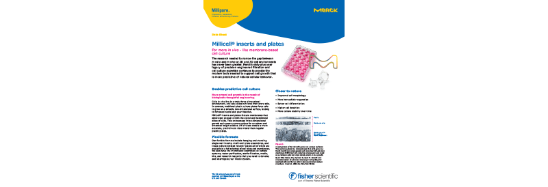 Millicell™ Inserts and Plates