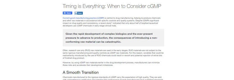 Read this article to learn when to consider CGMP sourcing