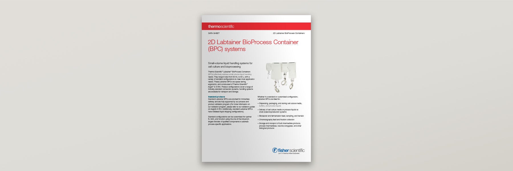 2D Labtainer BioProcess Container Data Sheet