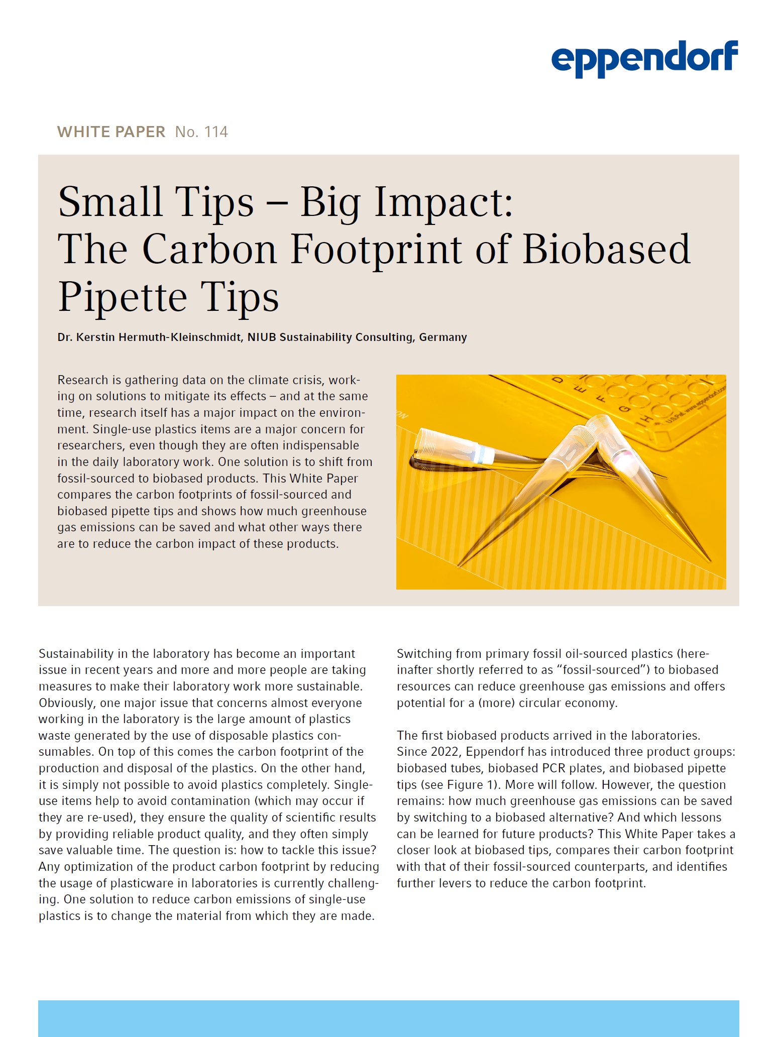 Eppendorf Sustainable BioBased Consumables