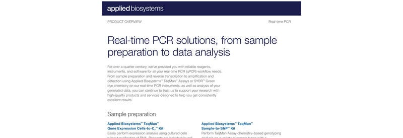 Learn more about real-time PCR solutions to achieve consistently excellent results